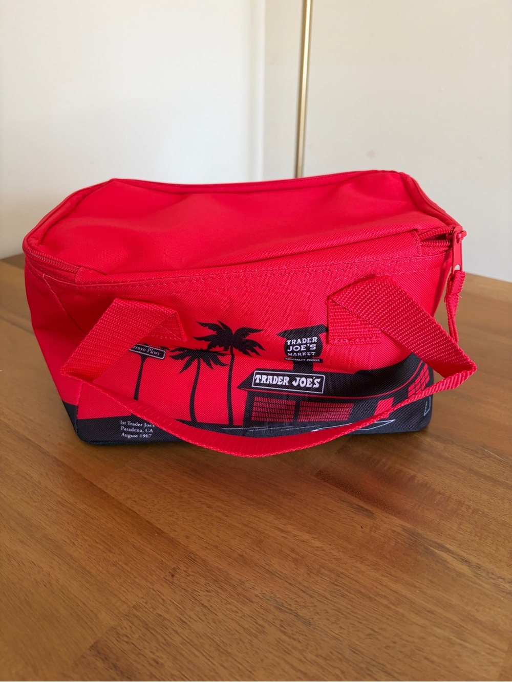 Trader Joe's Red Insulated Lunch Bag - Picture 2 of 3